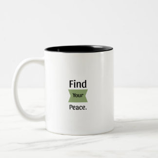 Vind je Vrede Twee Tons Inspirerende Mok Tweekleurige Koffiemok