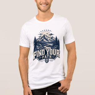 Vind je weg Bergavontuur Vintage Buiten Tri-Blend Shirt