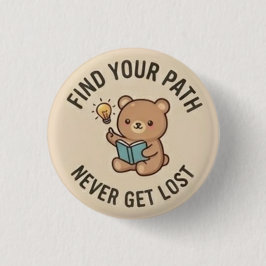 Vind je weg— Nooit verloren knop Ronde Button 3,2 Cm