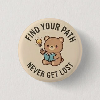 Vind je weg— Nooit verloren knop Ronde Button 3,2 Cm