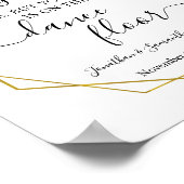 Vind je zetel trouwreceptie groen goud poster (Hoek)