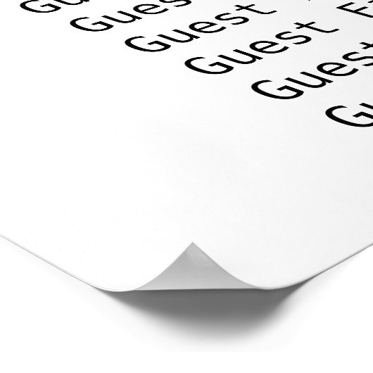 Vind je zitplaatskaart Weddenschap wit wit Poster (Hoek)