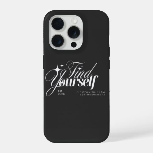 Vind jezelf esthetische typografie iPhone hoesje 15 Pro Case (Achterkant)