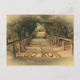 Vind jezelf Go Run Park Jogger Motivatie Briefkaart