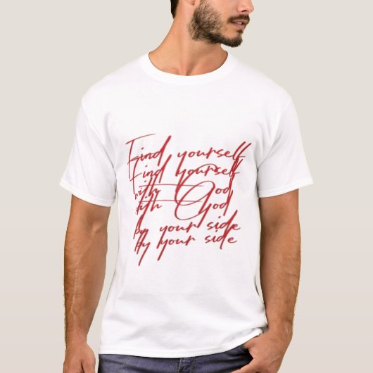 Vind jezelf met God T-shirt (Voorkant)