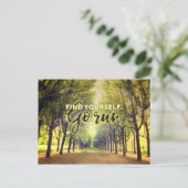 Vind jezelf om hardlopers te rennen Quote Fontaine Briefkaart (Staand voorkant)