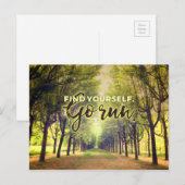 Vind jezelf om hardlopers te rennen Quote Fontaine Briefkaart (Voorkant / Achterkant)