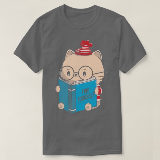 Vind jezelf Reis Healing Cat Book van Tobe Fon T-shirt (Design voorkant)