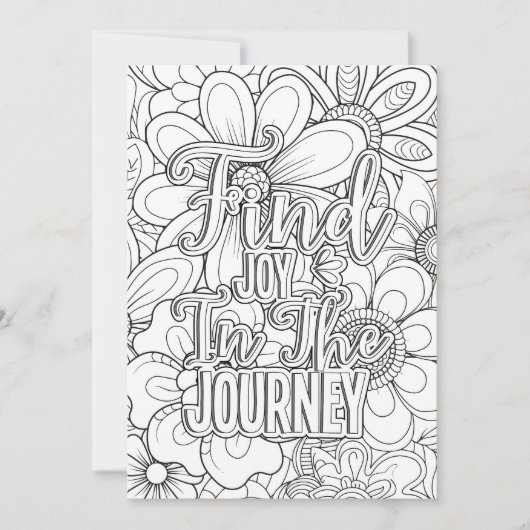 Vind Joy Doodle Flowers | Kleur je eigen groet (Voorkant)