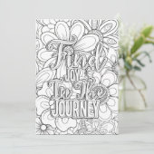 Vind Joy Doodle Flowers | Kleur je eigen groet (Staand voorkant)