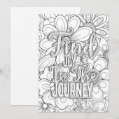 Vind Joy Doodle Flowers | Kleur je eigen groet (Voorkant / Achterkant)