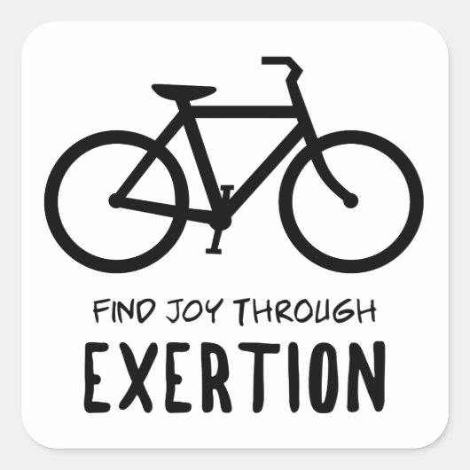 Vind Joy door de Cycli van de Uitvoering Vierkante Sticker (Voorkant)