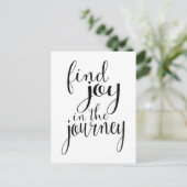 Vind Joy in de Reis - het Inspirerend Citaat Briefkaart (Staand voorkant)