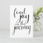 Vind Joy in de Reis - het Inspirerend Citaat Feestdagenkaart (Staand voorkant)