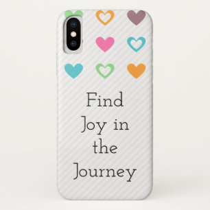 Vind Joy in de Reis met bijbehorende harten Case-Mate iPhone Case