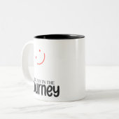 Vind Joy in de Reis Tweekleurige Koffiemok (Voorkant links)