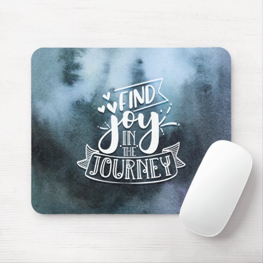 Vind Joy in de Waterverf Mousepad op reis Muismat (Met muis)