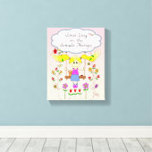 Vind Joy in Eenvoudige dingen Canvas Afdruk (Insitu (Houten vloer))