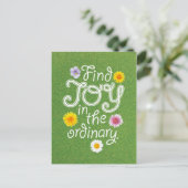 Vind Joy in het gewone Inspirerend Briefkaart (Staand voorkant)