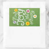 Vind Joy in het gewone Inspirerend Rechthoekige Sticker (Tas)