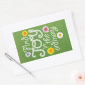 Vind Joy in het gewone Inspirerend Rechthoekige Sticker (Envelop)