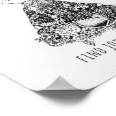 Vind Joy in Stillness Bunny Rabbit Yoga Meditation Poster (Hoek)