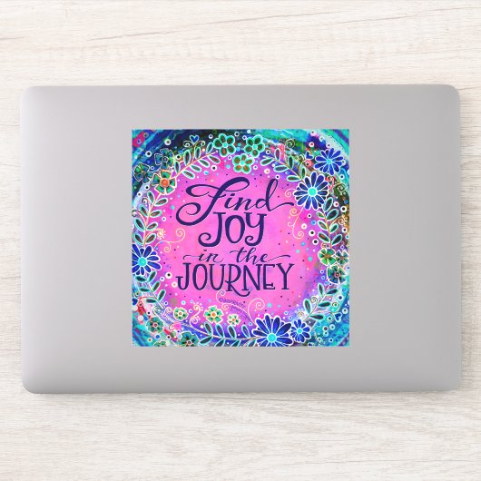 Vind Joy in the Journey Pink Inspirivity Sticker (Computer)