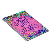 Vind Joy in the Journey Pink Inspirivity Trendy Notitieboek (Rechterzijde)
