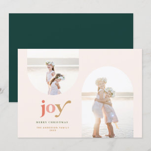 Vind Joy Two Photo Kerstmis Kaart