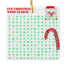 Vind kerstmis Mini 15 Word Puzzle Green Blue