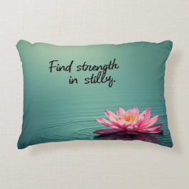 Vind kracht in stilte - Inspirerend Accent Kussen