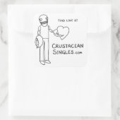 Vind liefde op CrustaceanSingles.com (sticker) Vierkante Sticker (Tas)