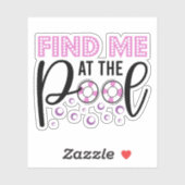 Vind Me Bij De Zwem Team Quote Sticker (Vel)