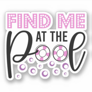 Vind Me Bij De Zwem Team Quote Sticker