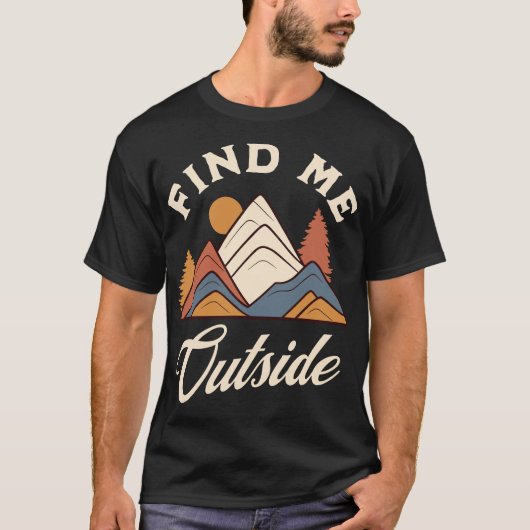 Vind Me Buiten Grappige Wandelgraphic T-shirt (Voorkant)