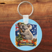 Vind Me Down Under – Knuffelige Koala Knuffelboom Sleutelhanger (Achterkant)