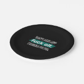 Vind me niet leuk F*ck off probleem opgelost grapp Papieren Bordje (Gekanteld)