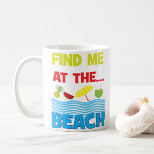 Vind Me Op Het Strand Oceaan Tropische Vakantie Koffiemok
