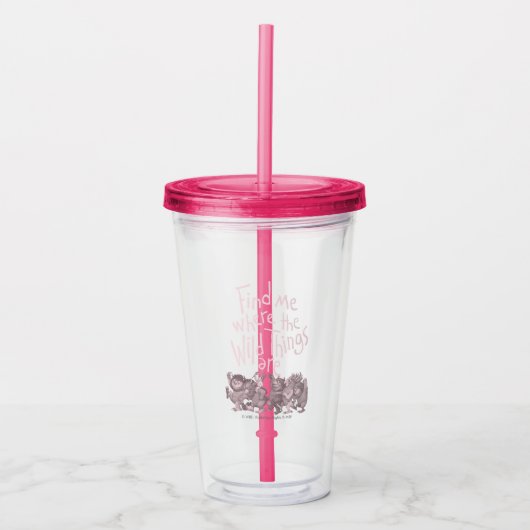 Vind me waar de wilde dingen zijn acryl drinkbeker (Voorkant)