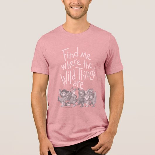 Vind me waar de wilde dingen zijn Tri-Blend shirt (Voorkant)