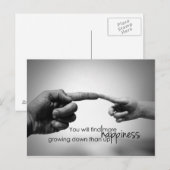 Vind meer geluk Inspirerend Briefkaart (Voorkant / Achterkant)
