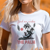 Vind mij onder de Palm Raccoon Tri-Blend Shirt