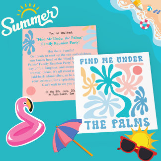 Vind mij onder de Palms Family Reunion Kaart