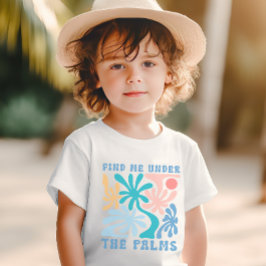 Vind mij onder het Palms kinder zomerthema T-shirt