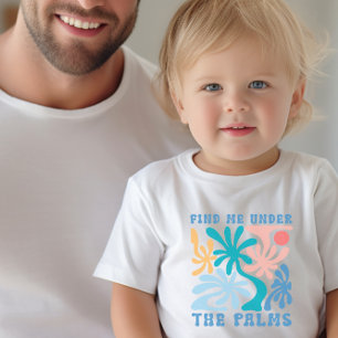 Vind mij onder het thema Palms zomer Kinder Shirts