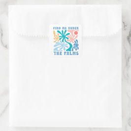 Vind mij onder het thema Palms zomer Vierkante Sticker