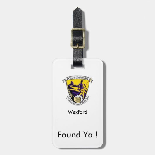 Vind Mijn bagage Gepersonaliseerd Wexford County I Bagagelabel (Voorkant verticaal)