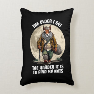 Vind mijn noten - grappige eekhoorn accent kussen