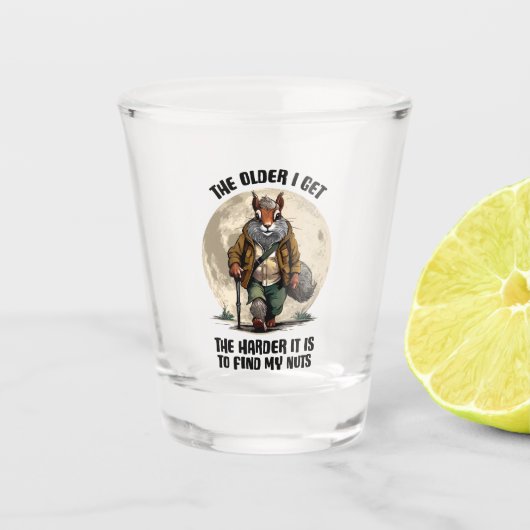 Vind mijn noten - grappige eekhoorn shot glas (Voorkant)