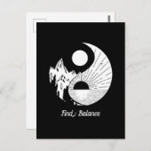 Vind Saldo Zen Yin Yang Black White Briefkaart (Voorkant / Achterkant)